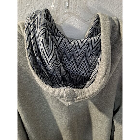 Beautiful Giant Men's Gray Long Sleeve Three Button Stylish Unique Hoodie Large - Picture 3 of 11